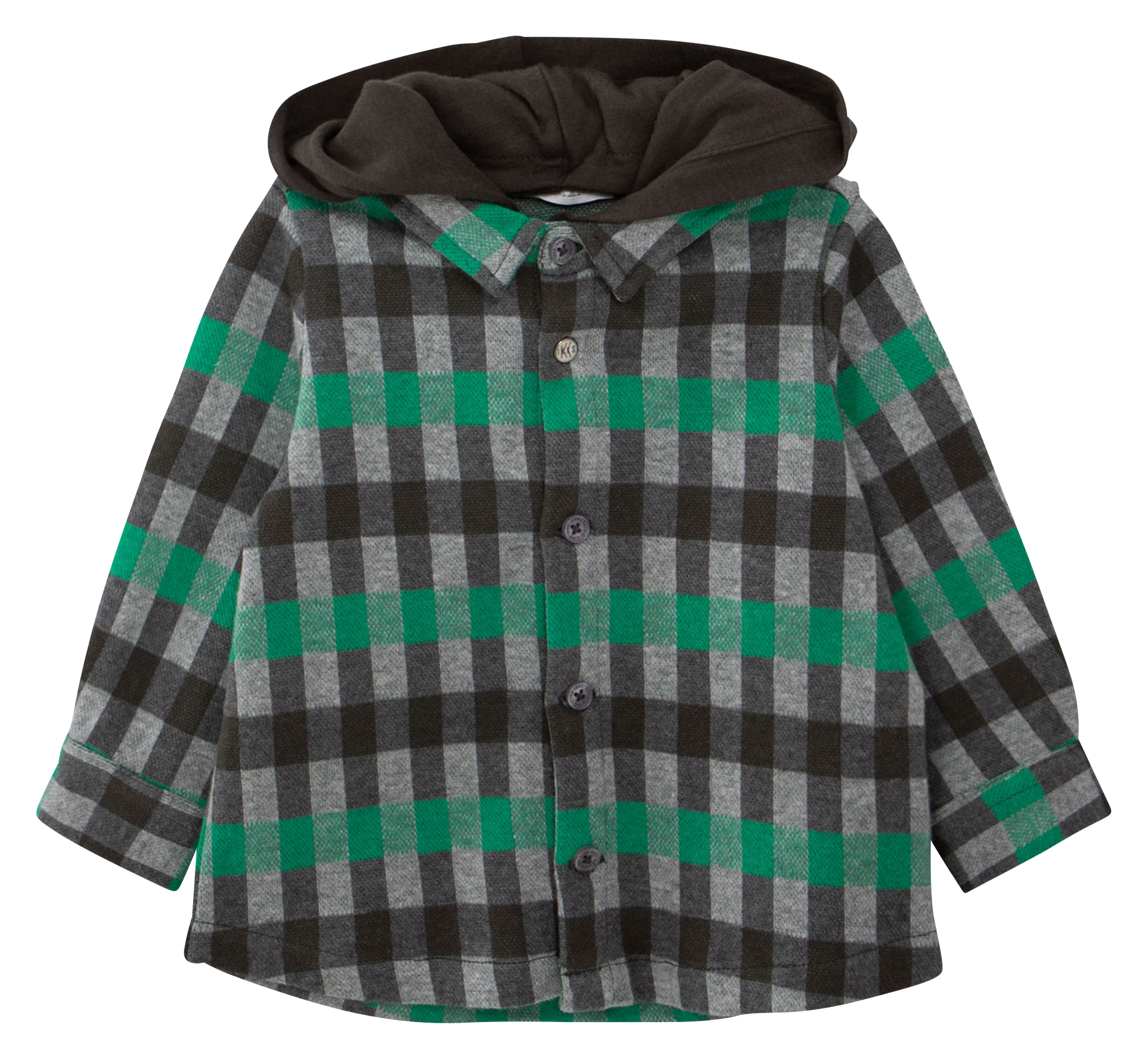 Chemise à carreaux en coton mélangé | Gris