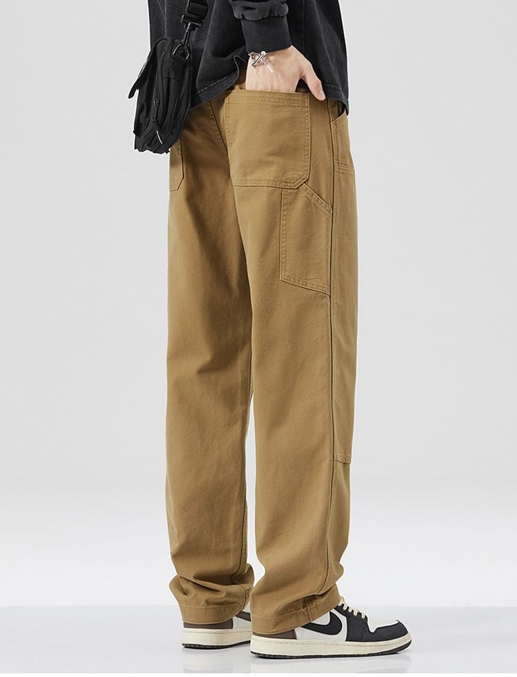 Nataro - Halfhoge effen rechte broek