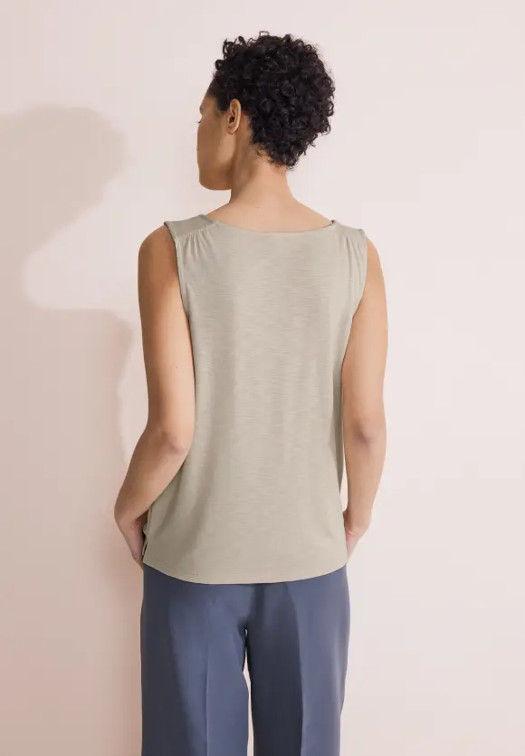 Top im Seiden Look - smooth sand beige