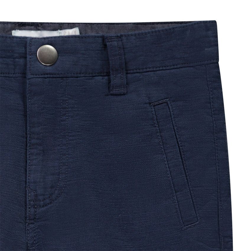 Pantalon chino uni en coton pour garçon - Bleu marine