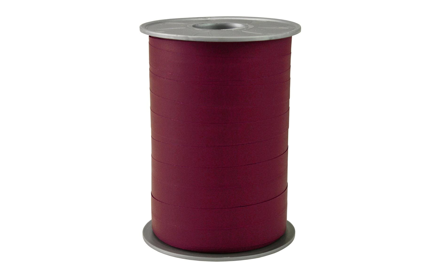 Geschenkband Opak Matt 1 cm x 200 m, BordeauxKräuselband für Geschenke
