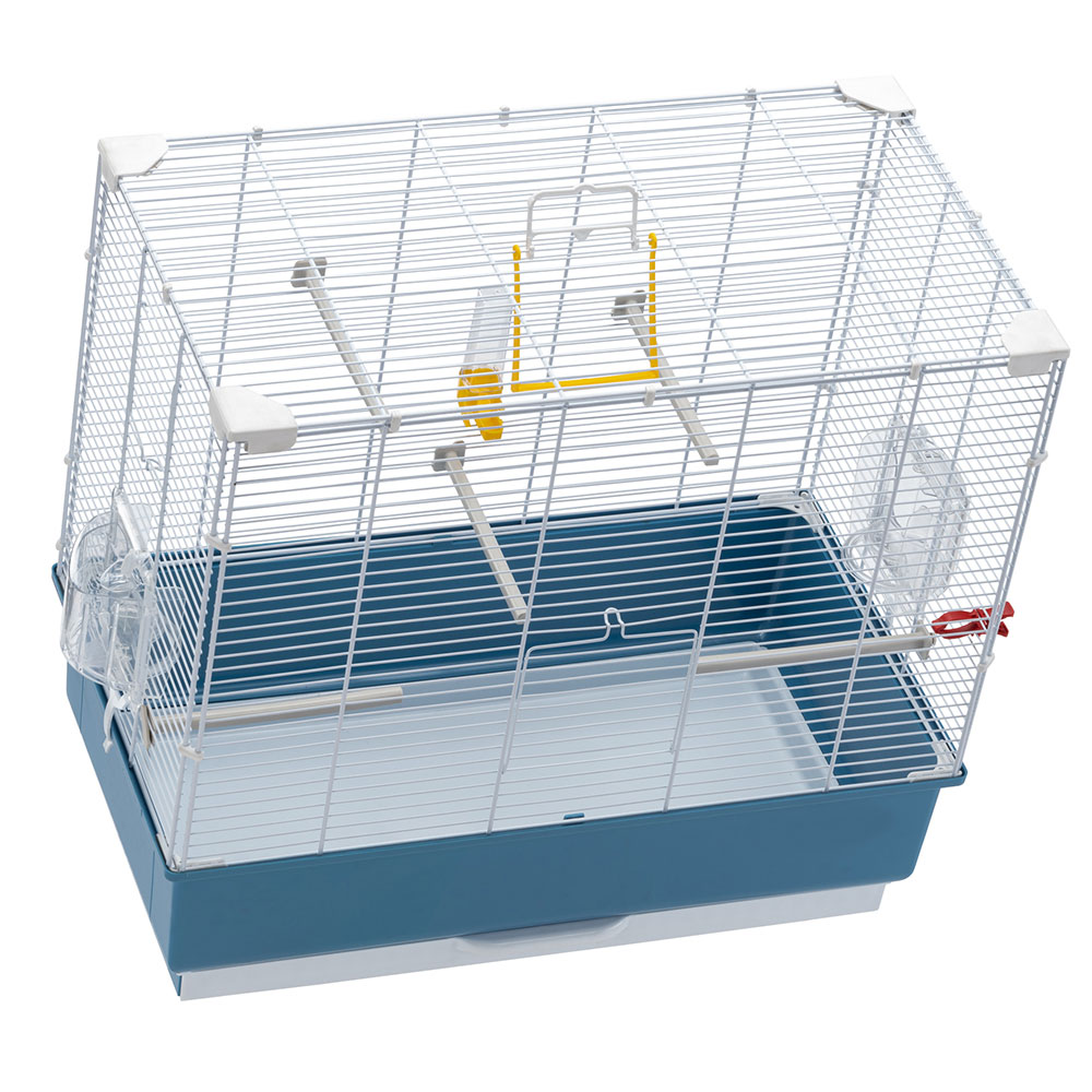 Ferplast cage oiseau piano 4, cage canari oiseaux, avec mangeoires, abreuvoir pour oiseaux, 59 x 33 x h 55 cm, avec accessoires,
