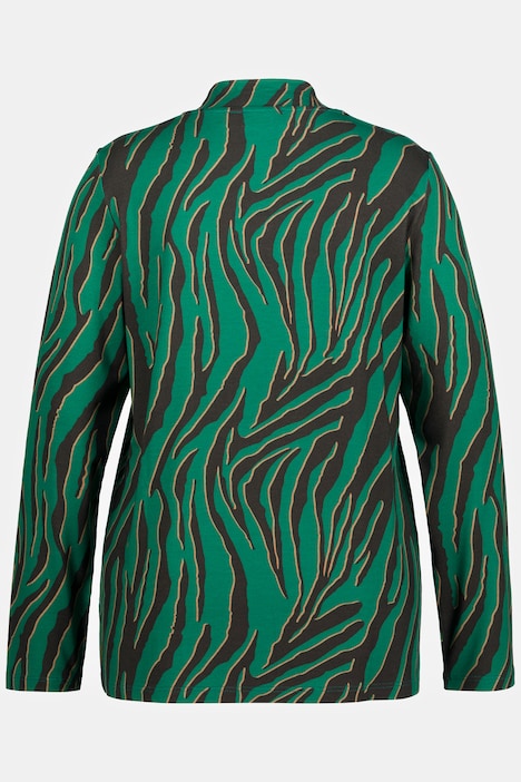 Shirt, Zebra-Design, Classic, Stehkragen, Langarm