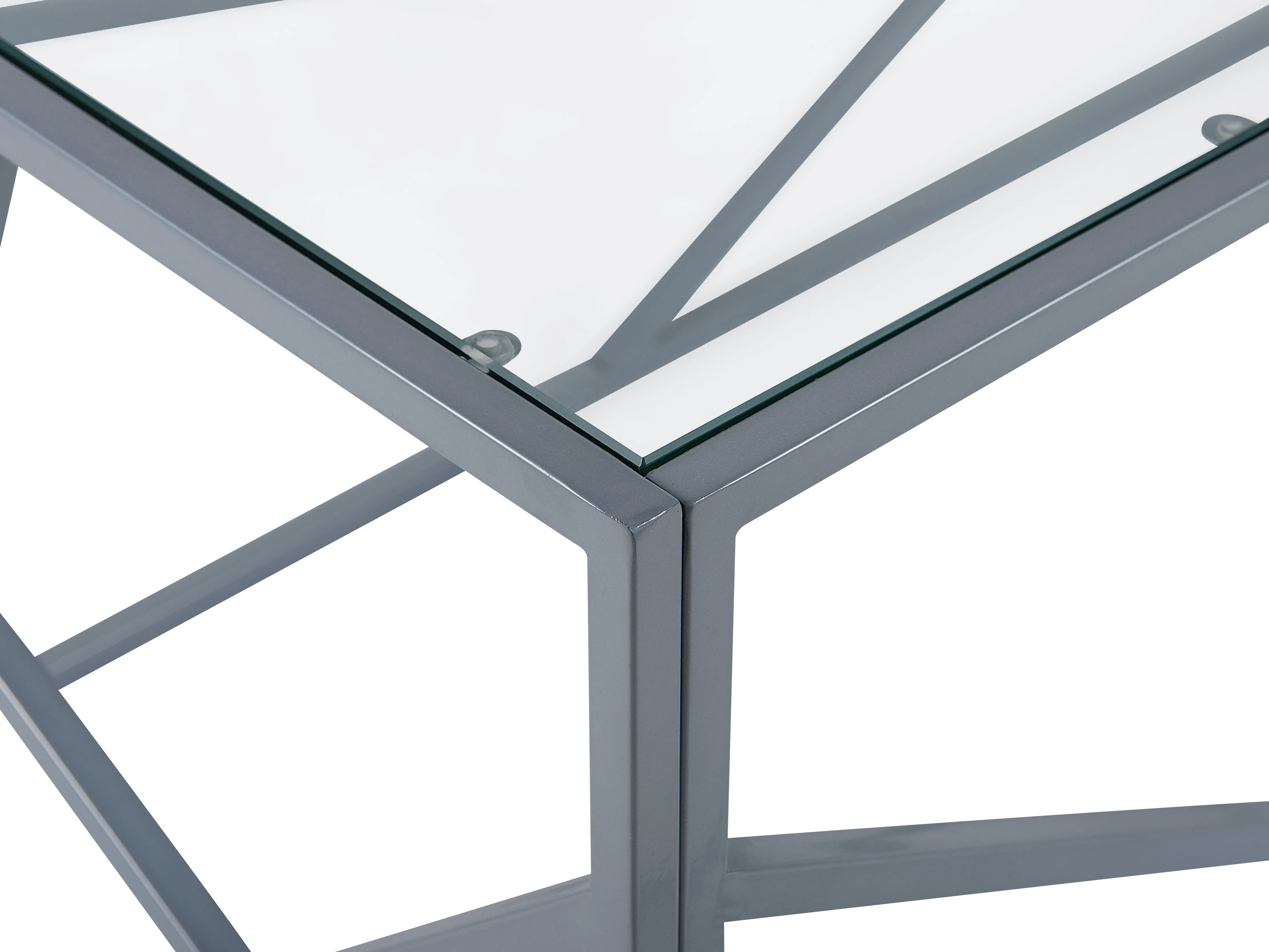 Salontafel ORLAND Glas Zilver