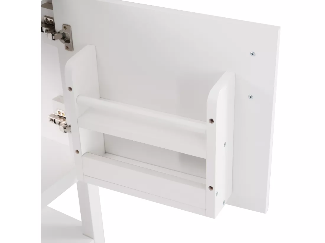 Meuble de salle de bain avec vasque en céramique - avec rangements - Blanc(robinet non inclus)