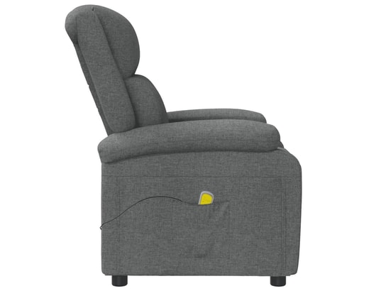 VIDAXL - Fauteuil Relaxation Fauteuil de massage - gris foncé - tissu - 70x141x81cm