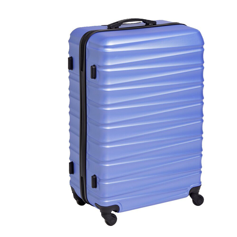 Valise cabine 92L plastique ABS bleue 51x29xH76cm