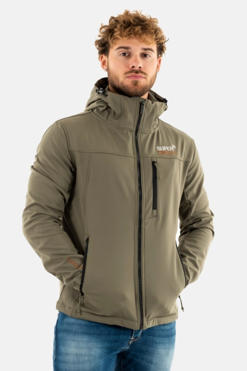 Blousons et vestes superdry hood ripstop softshell 8mi dusty olive green