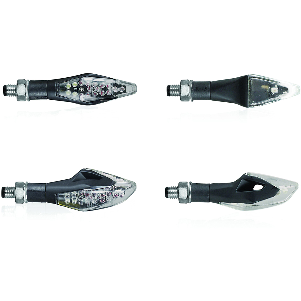 Chaft - Clignotants LED Multi Fonctions Wanted Noir / Transparent