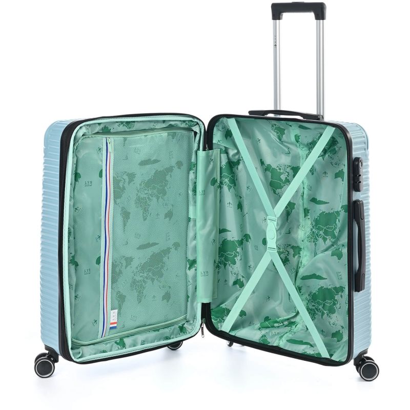 Lot de 3 valises rigides 337 Extensibles 55, 67 et 77 cm Bleu ciel
