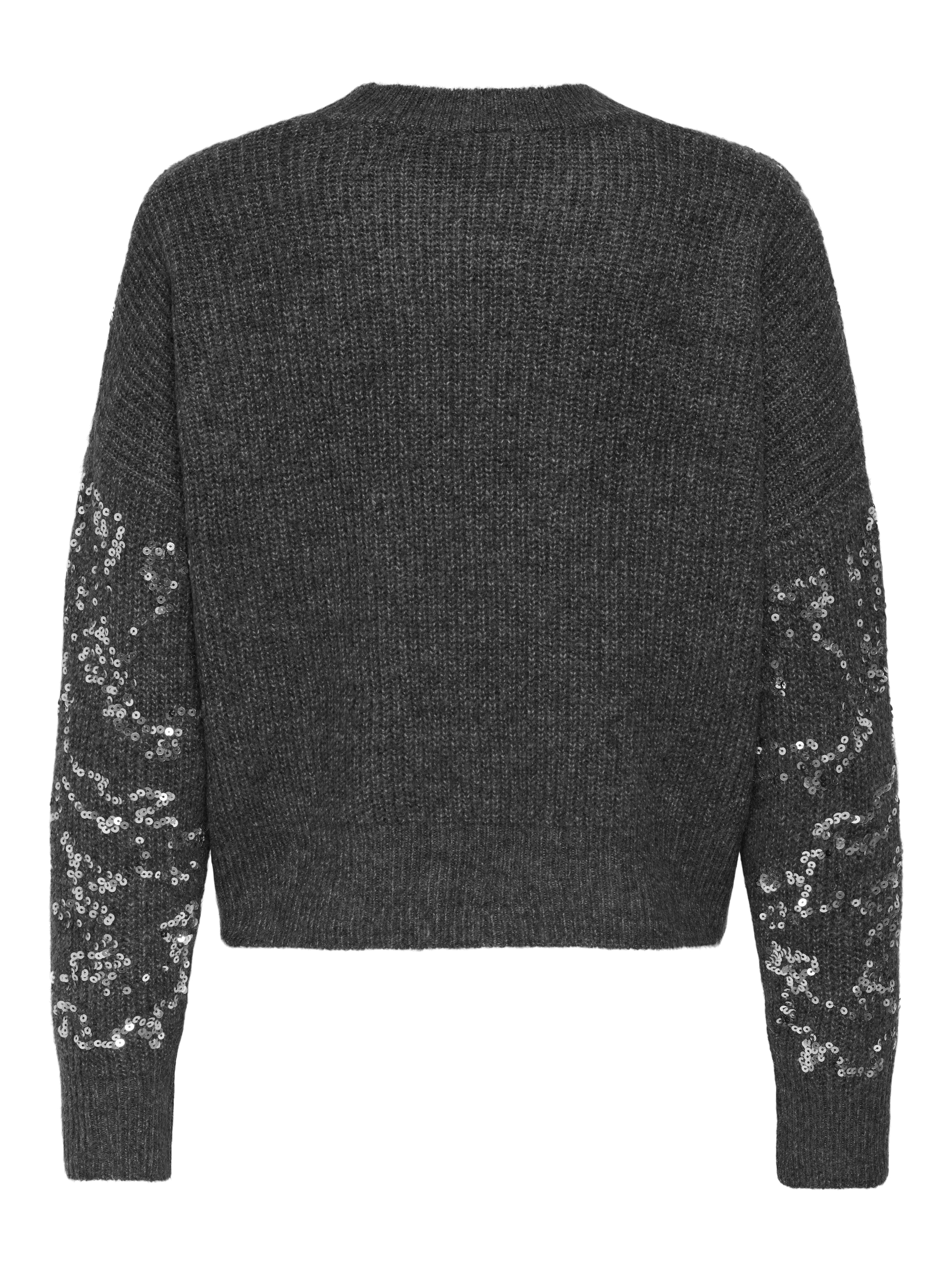 ONLY Rundhalspullover »ONLALTA LS SEQUIN O-NECK KNT«