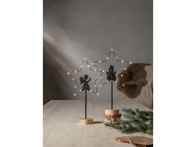 Star Trading Dekorativer Schneemann Glimta 15 LED LED-Dekoration
