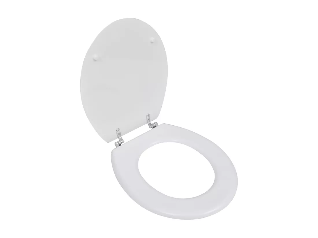 Siège de toilette abattant effet bois blanche 45 x 36 x 5 cm 02_0002878