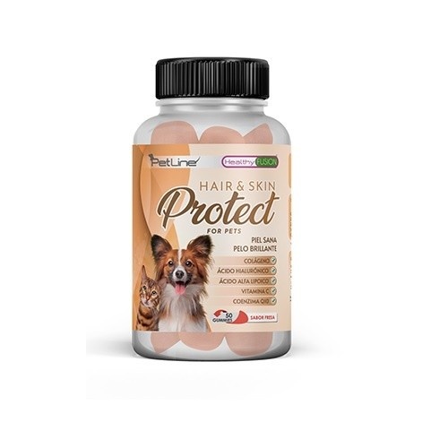Suplemento Pet Line para Cabelo, Pele e Proteção da Pelagem de Cães e Gatos