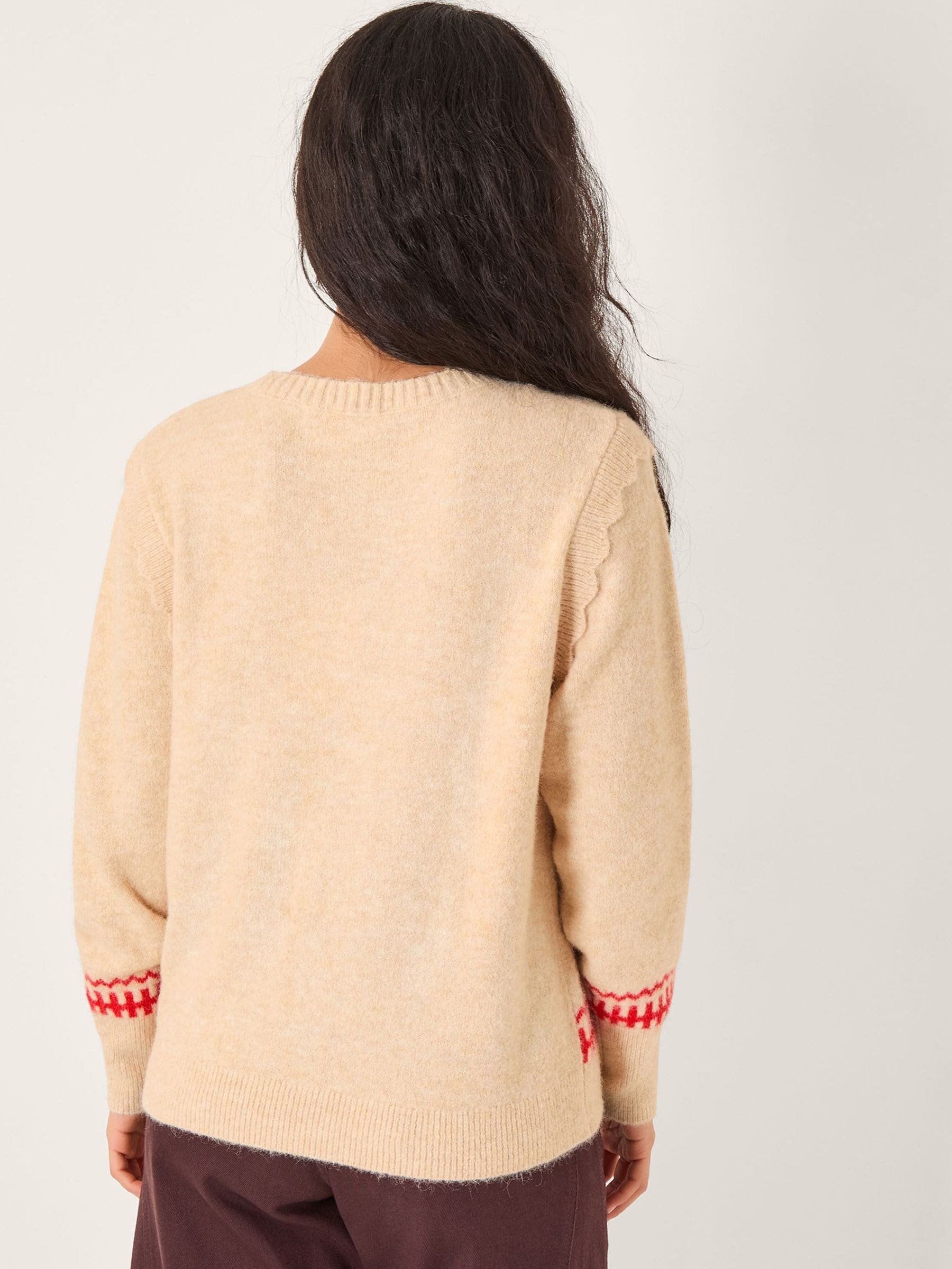 Monsoon Bess Gingerbread Man Knit Jumper