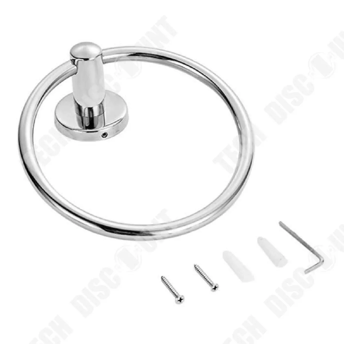 TECH DISCOUNT Anneau Porte-serviette - Acier inoxydable poli
