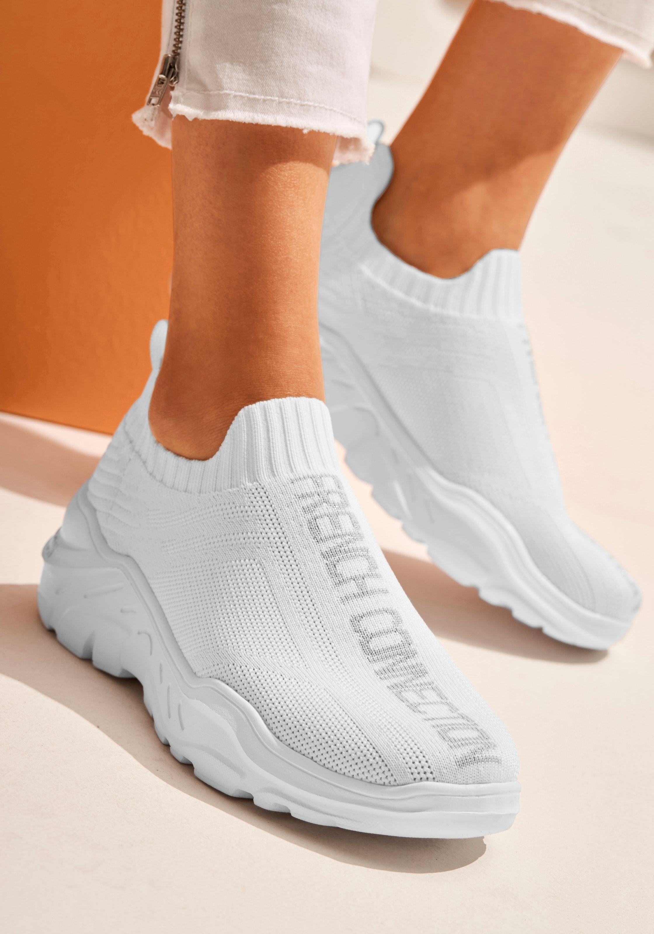 French Connection Sneaker »Slipper, Halbschuh, Freizeitschuh, Slip-On-Sneaker,«  zum Reinschlüpfen VEGAN