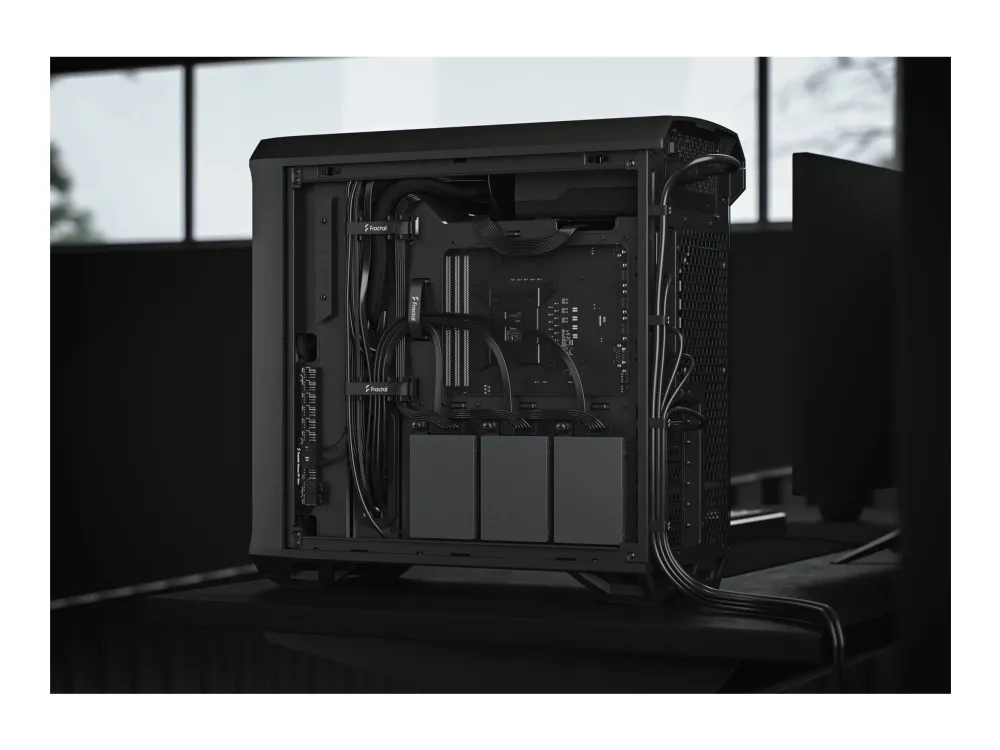 Fractal Design Torrent Compact - Tower - udvidet ATX - ingen strømforsyning (ATX) - sort TG mørk tone - USB/Lyd