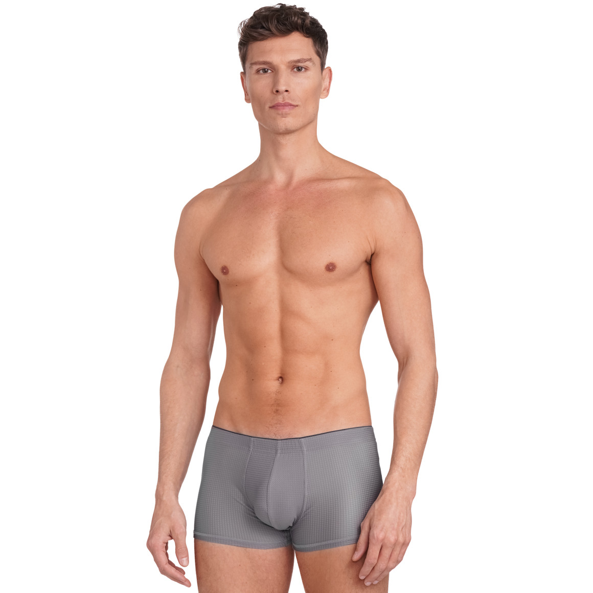 VanVaan Herren Mikrofaserboxer mit zarten Karos grau