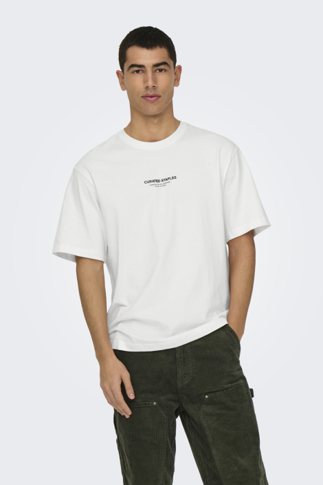 Only & Sons ecru heren t-shirt
