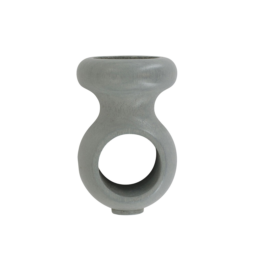 Lot de 2 supports plafond bois gris D 28mm