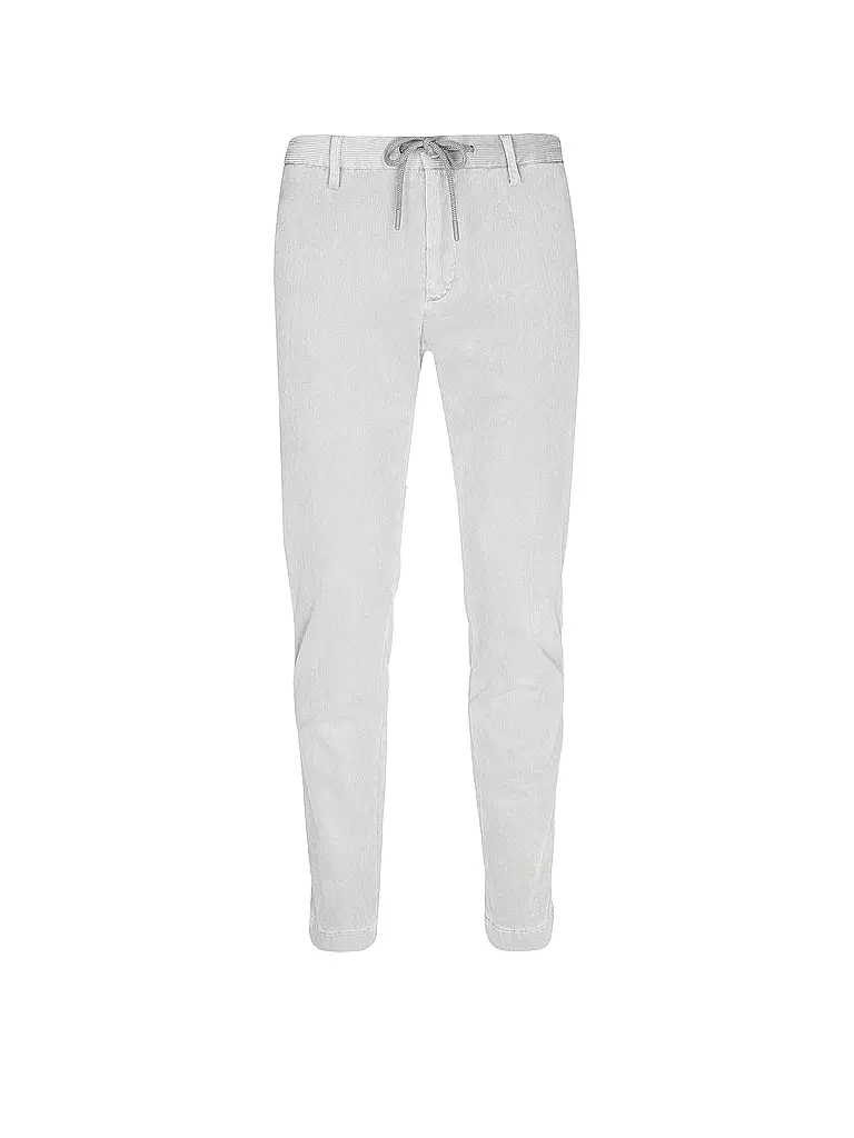 ALBERTO Cordhose Slim Fit hellgrau