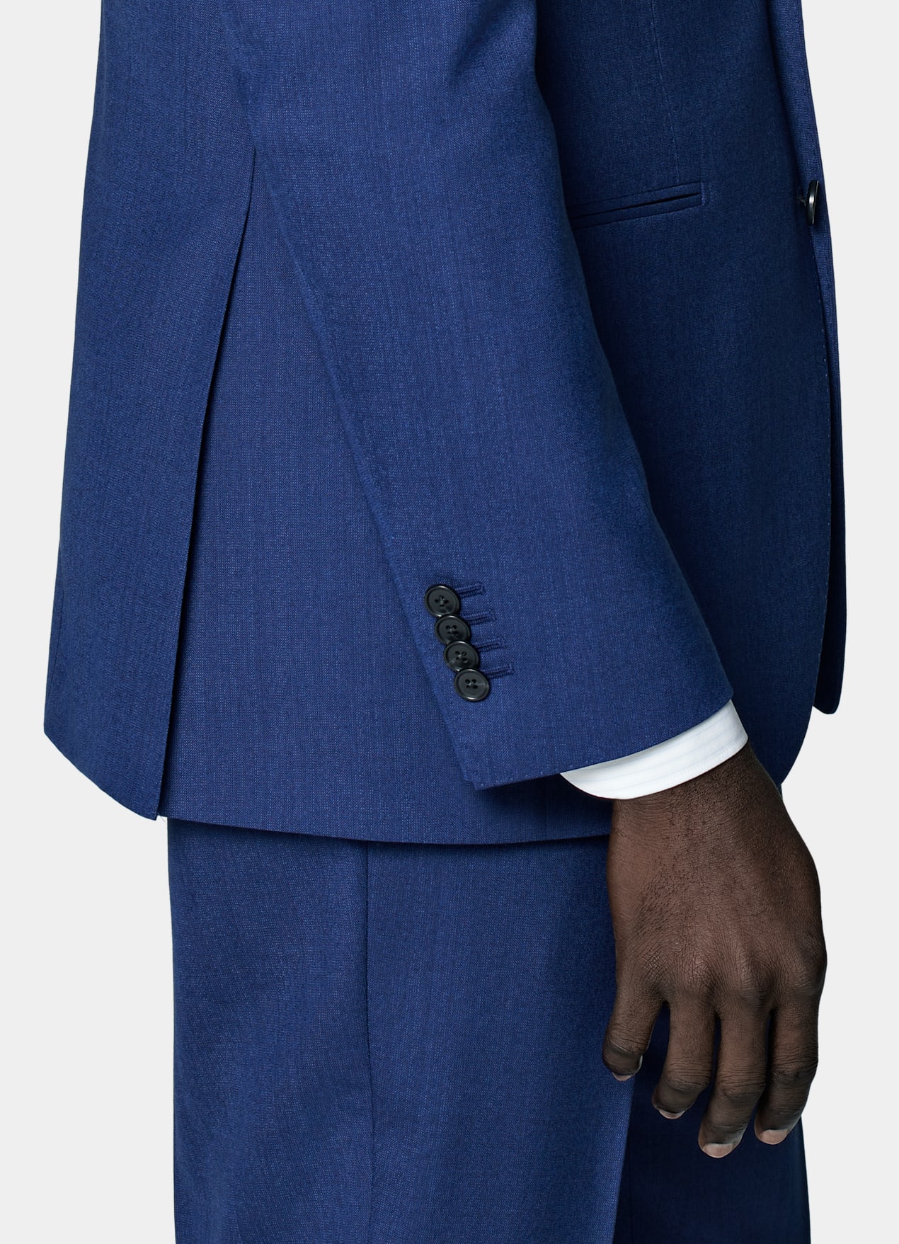 Costume Perennial Havana coupe Tailored bleu moyen
