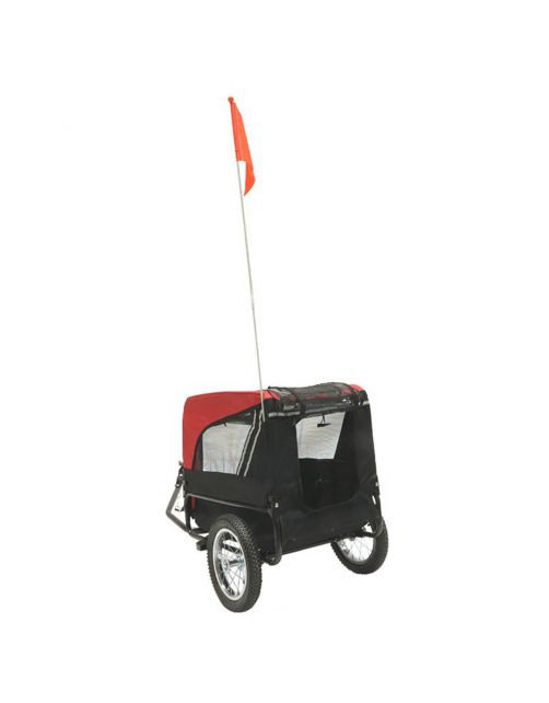 Keddoc Fietskar - Hondenfietskar - 59x43x52 cm Zwart Rood S