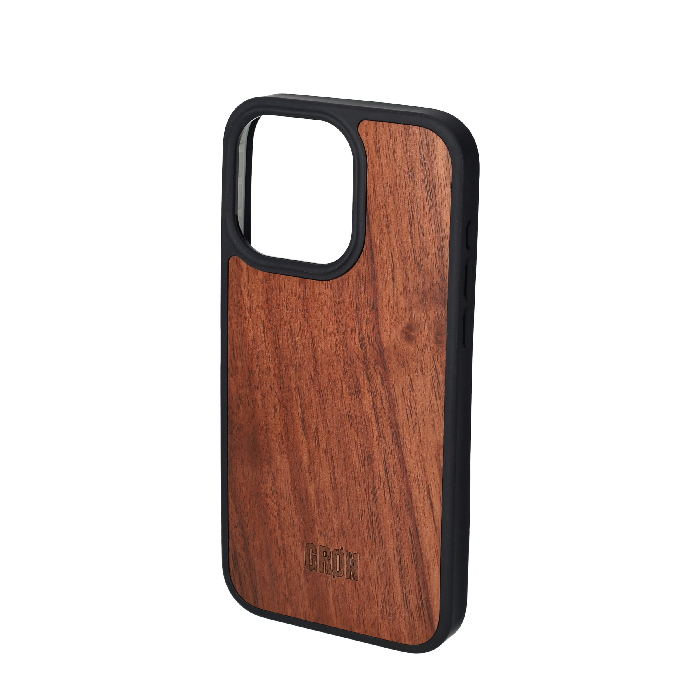 iPhone 15 Pro Holz Handy Hülle MagSafe Bumper Case - Walnuss