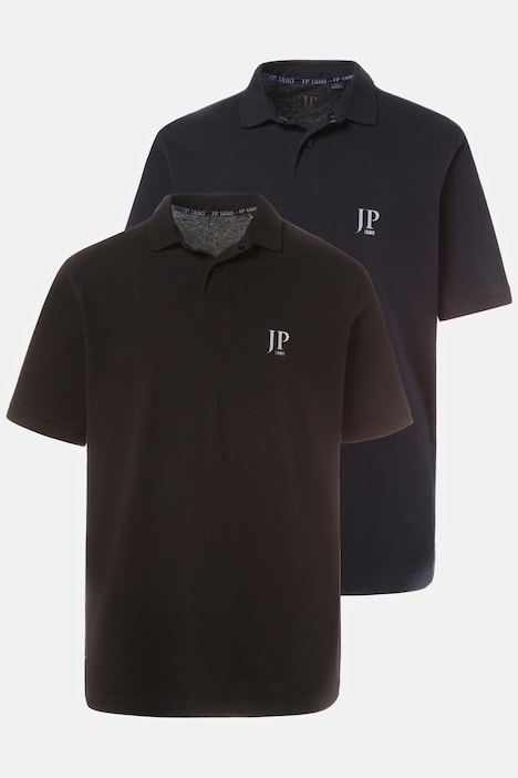 JP 1880 Poloshirts, Basic, 2er-Pack, Piqué, gekämmte Baumwolle