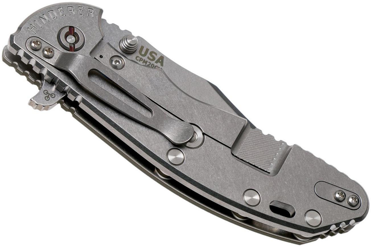 Rick Hinderer XM-24 4” Bowie, CPM 20CV, Stonewashed, OD Green G10 zakmes