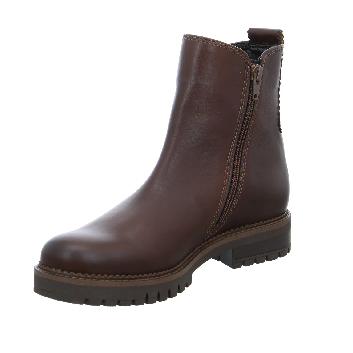 GABOR Boot Braun Leder  mit Wechselfussbett