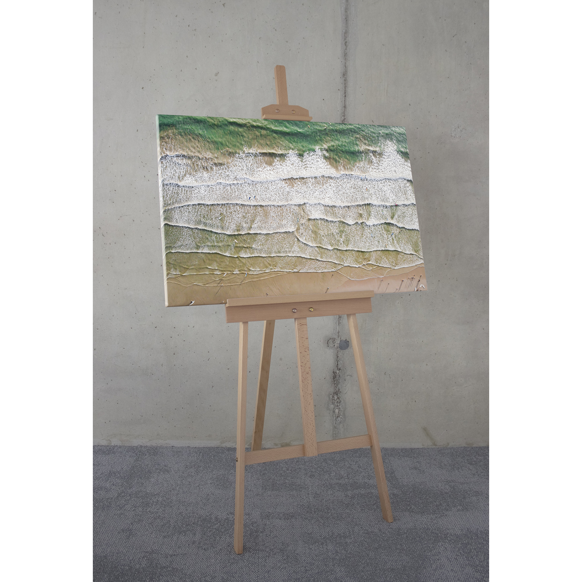 Keilrahmenbild DAY AT THE BEACH - bunt - 60x90 cm