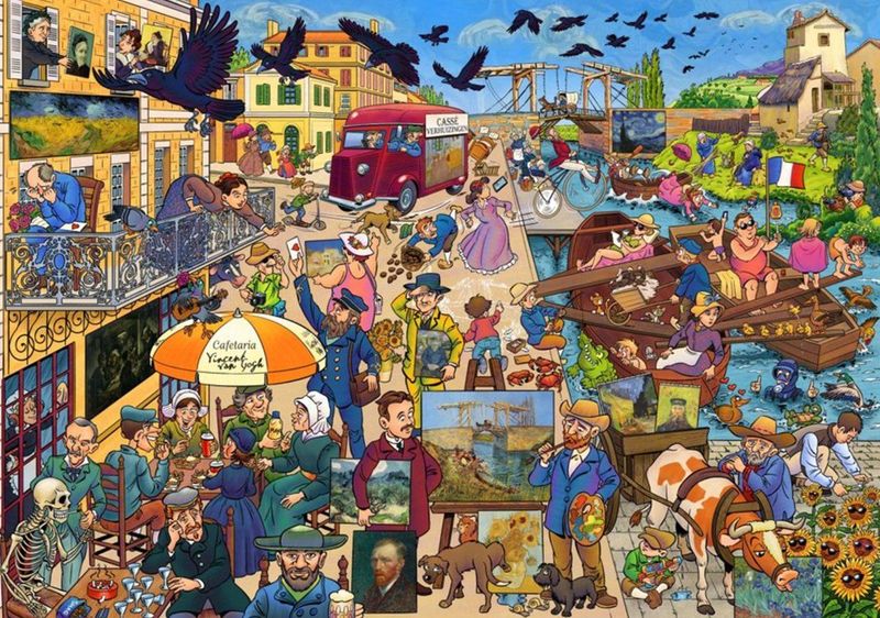 Vincent Van Gogh - Puzzel - 1000 Stukken - Kleurrijk