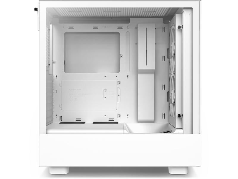 NZXT PC-Gehäuse H5 Elite Weiss matt Kompaktes Mid-Tower-Gehäuse mit Seitenfenster
