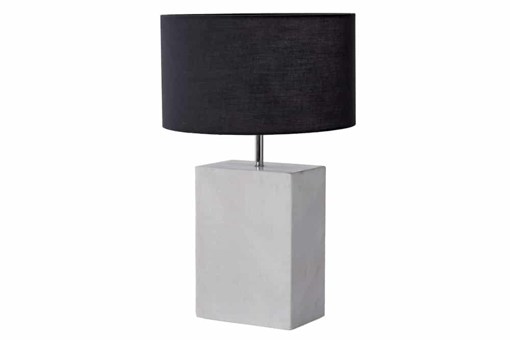 Design Tischlampe NOBLE 55cm weiß Marmorfuß Stoffschirm