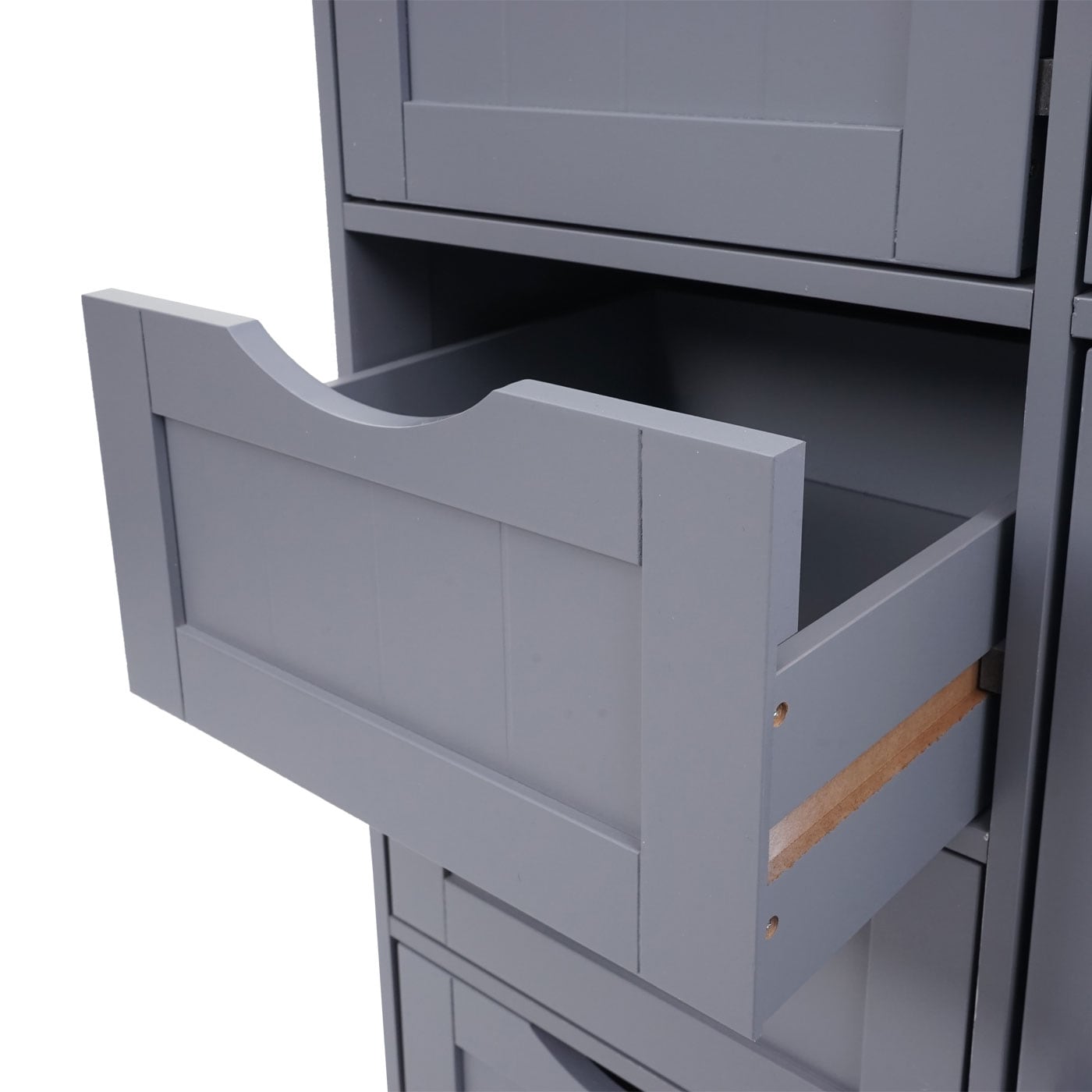 Kommode MCW-B65, Schubladenschrank Schrank, 5 Schubladen und 1 Tür 80x70x35cm ~ grau