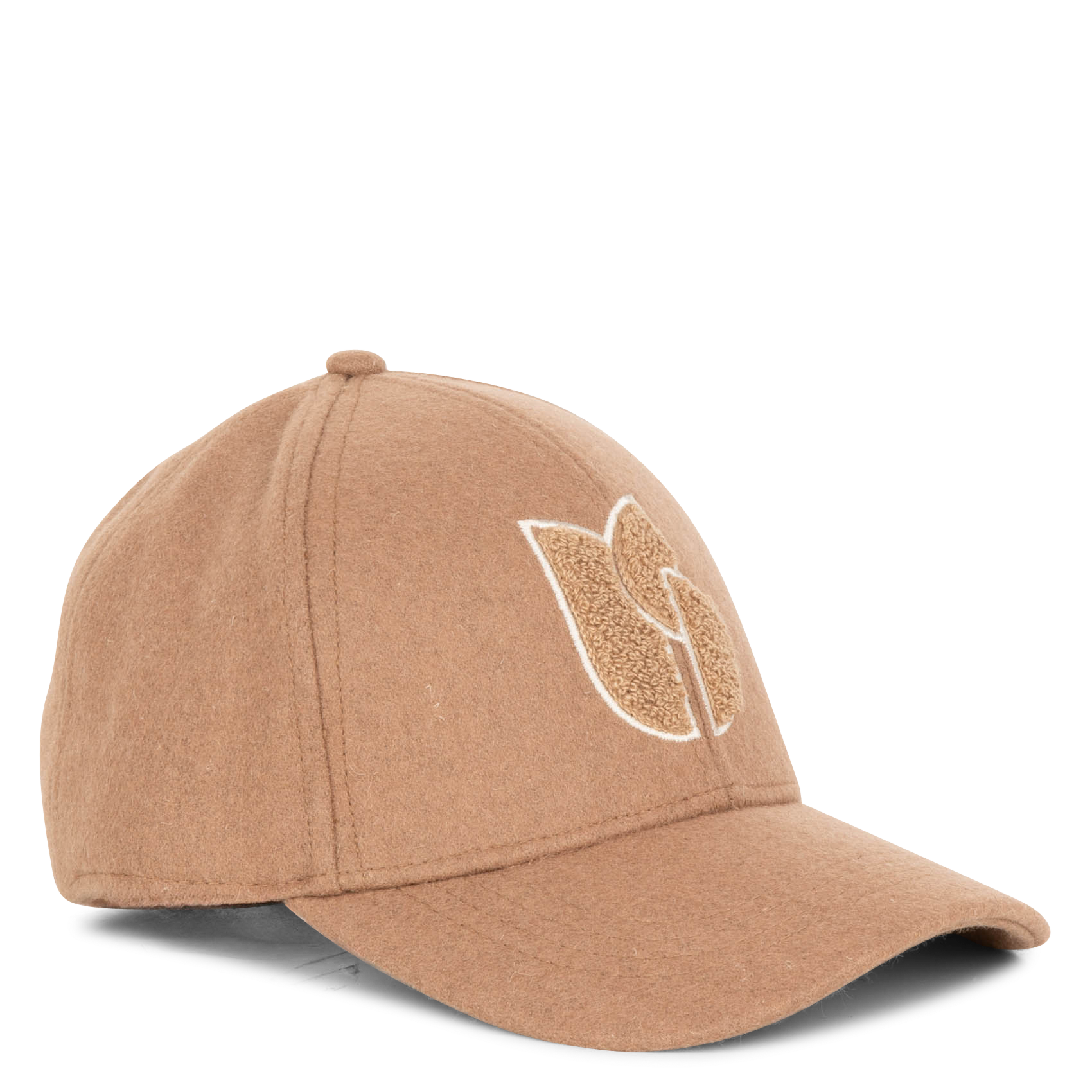 NEW HUGO - Casquette brodée en laine mélangée | Marron