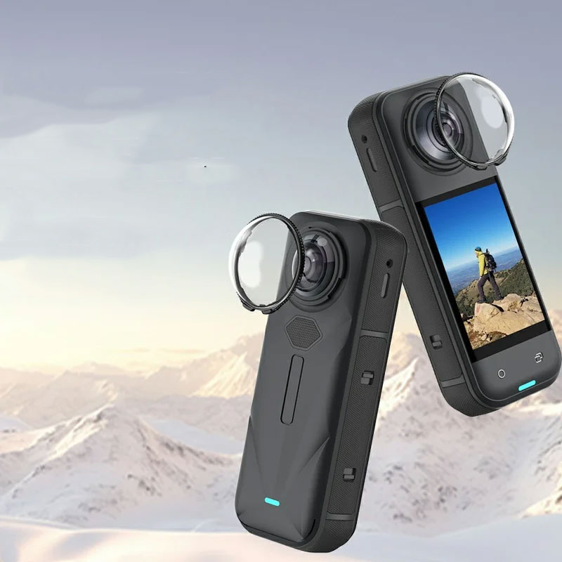 (2-tlg. Set) Anti-Reflektiver Linsenschutz Kratzfest mit Anti-Fingerprint Beschichtung für Insta360 X5 - Transparent