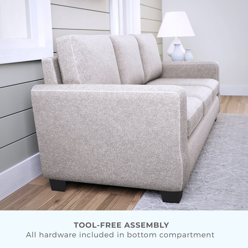 Kane 83&rdquo; Square Arm Sofa With Reversible Cushions