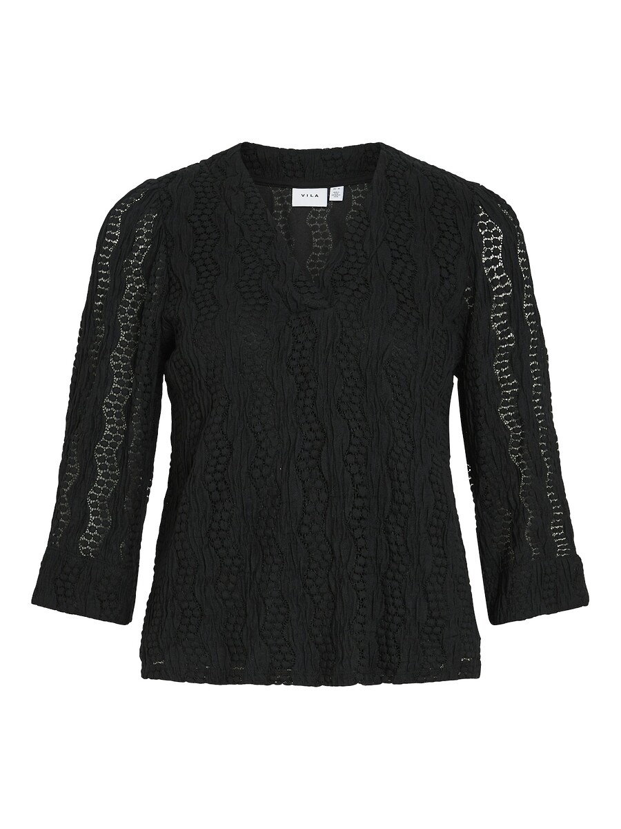 VILA<br>Blusa texturizada com decote em V