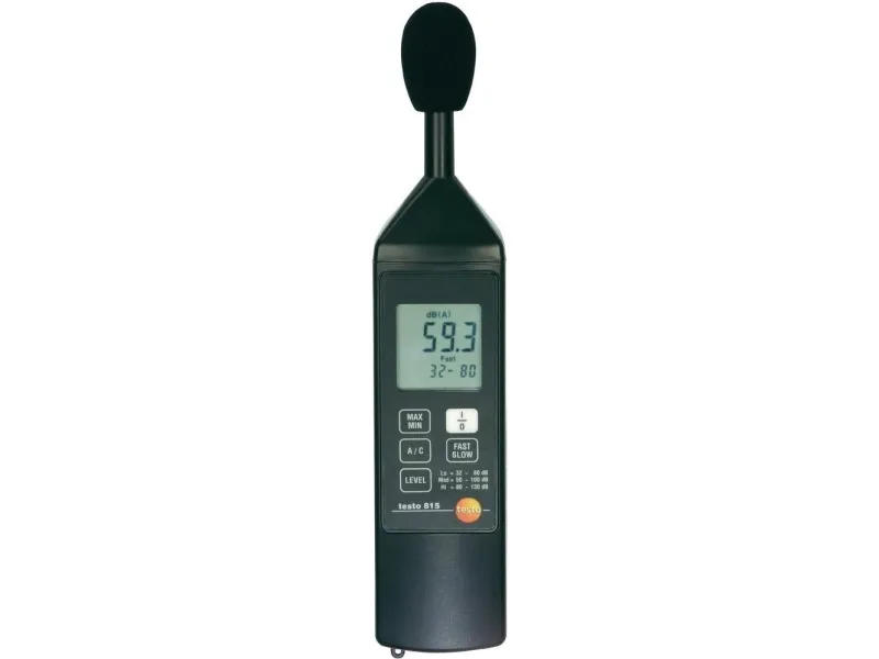 Testo 815, Digital, A-vægt, C-weighting, Hurtig, Langsom, 32 - 130 dB, 1 dB, 0,1 dB