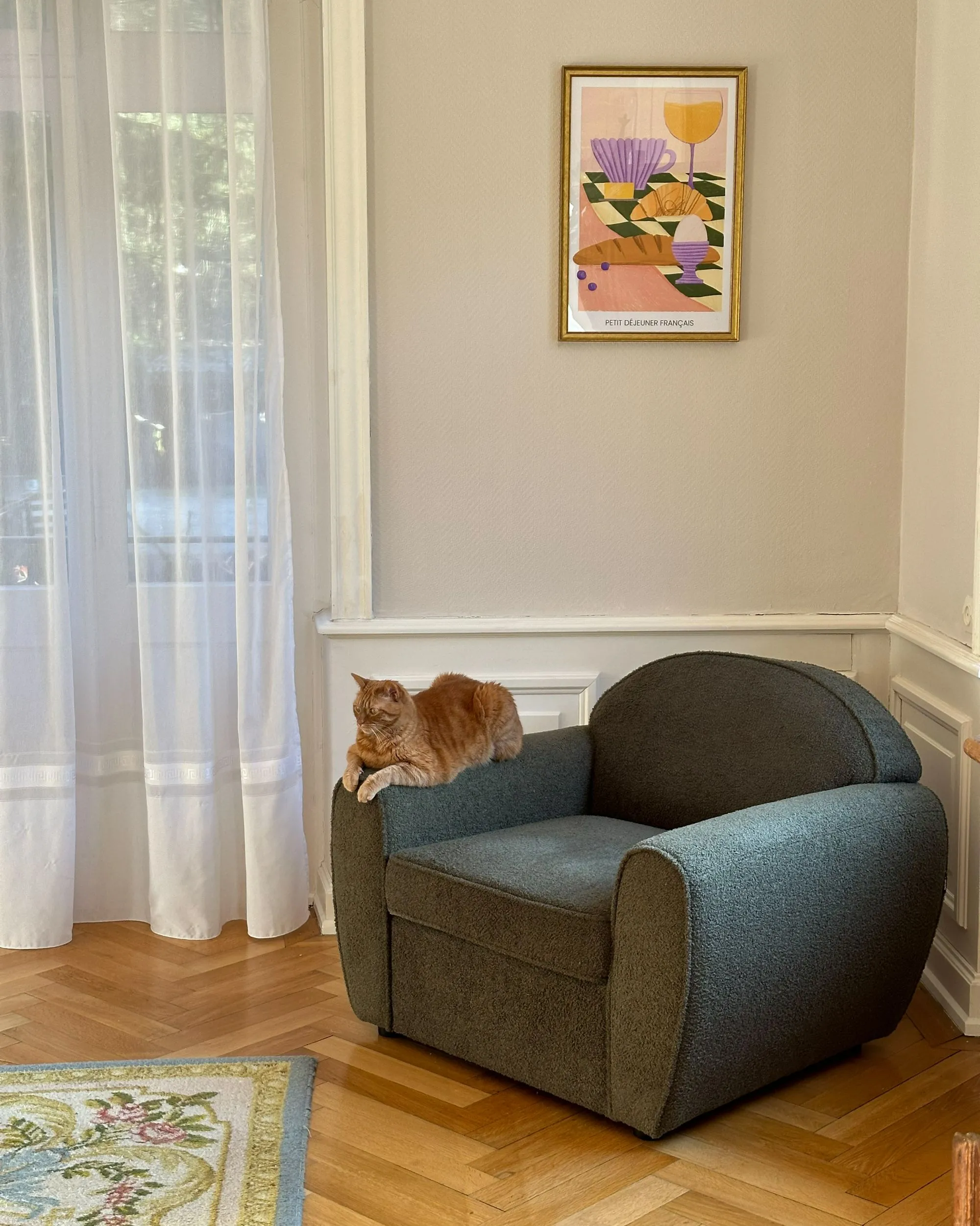 Fauteuil ELLEDE Bouclé Donkergroen
