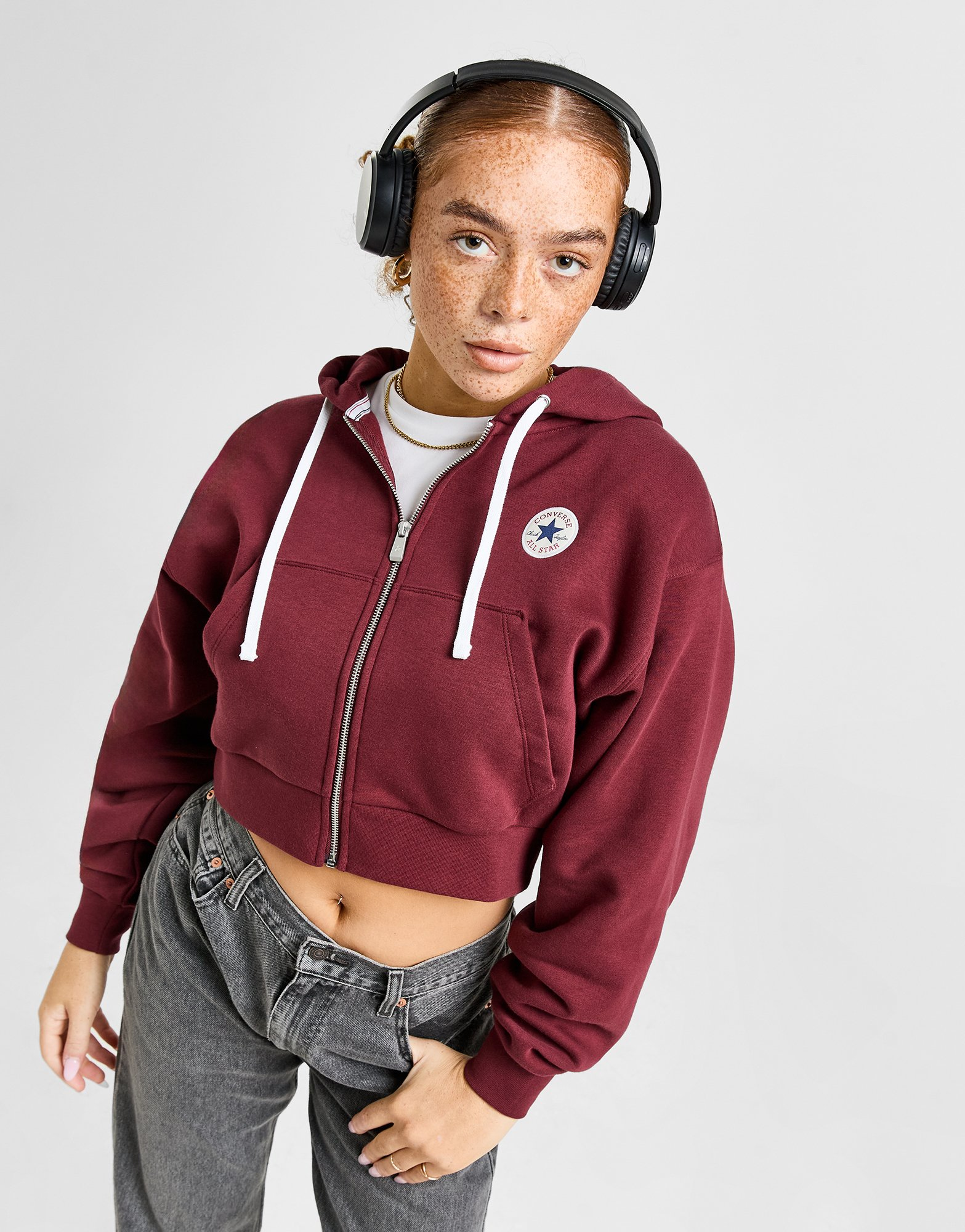 Converse Sweat à Capuche Zippé Retro Chuck Taylor Femme