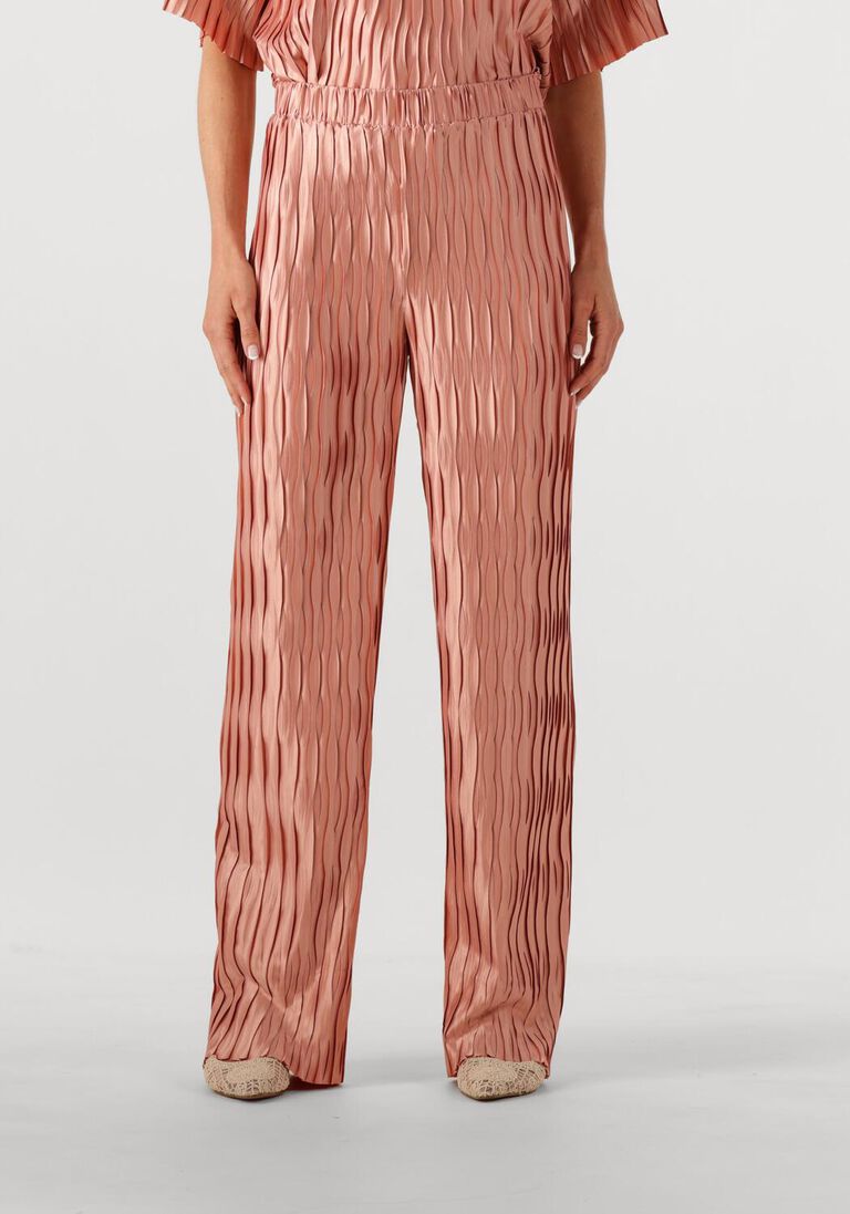 lichtroze dante6 wijde broek lilium plisse pants