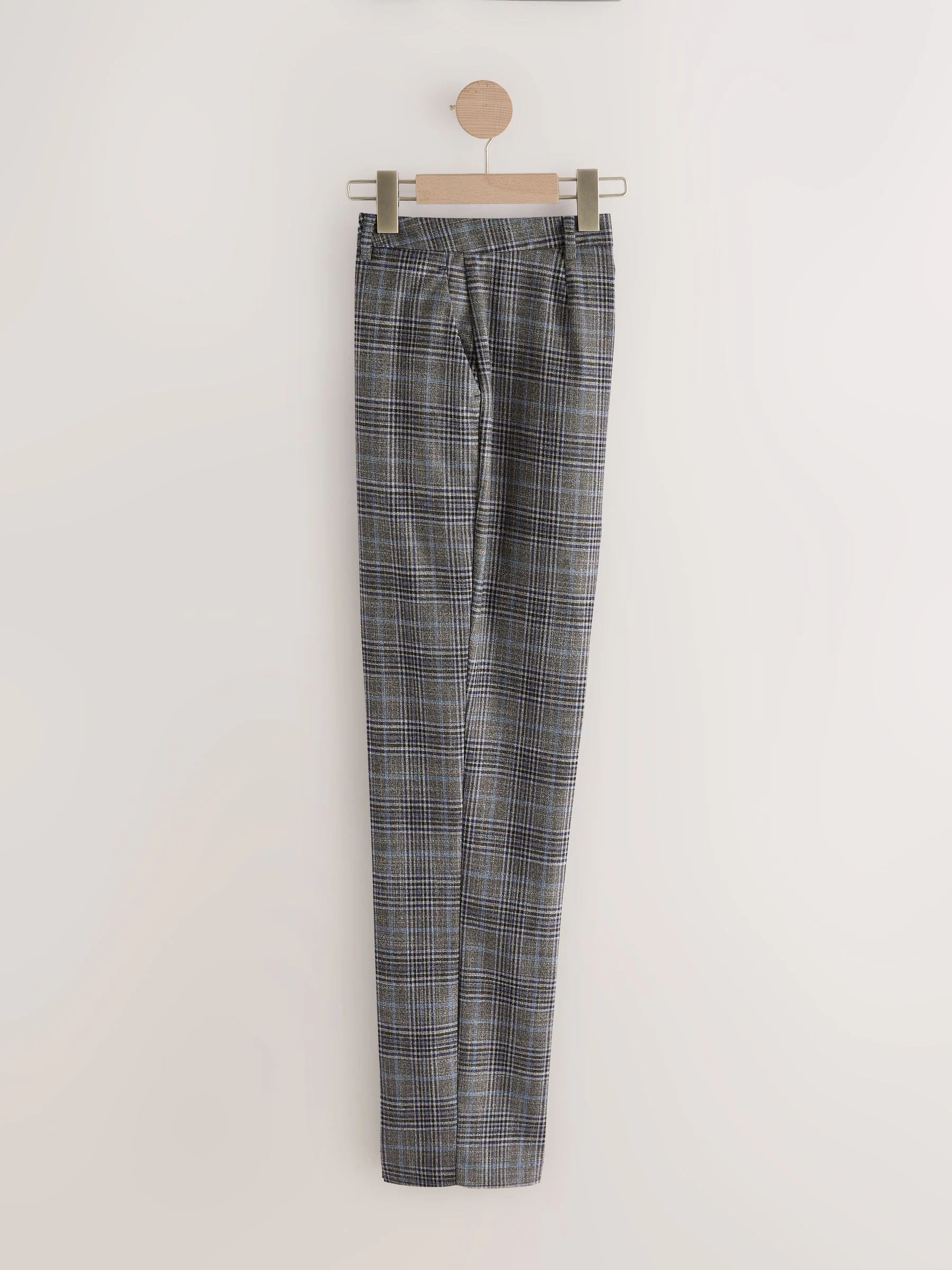 Grijs - Check Sculpting Slim Leg Trousers