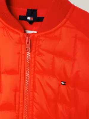 Jaqueta bomber acolchoada de corte quadrado