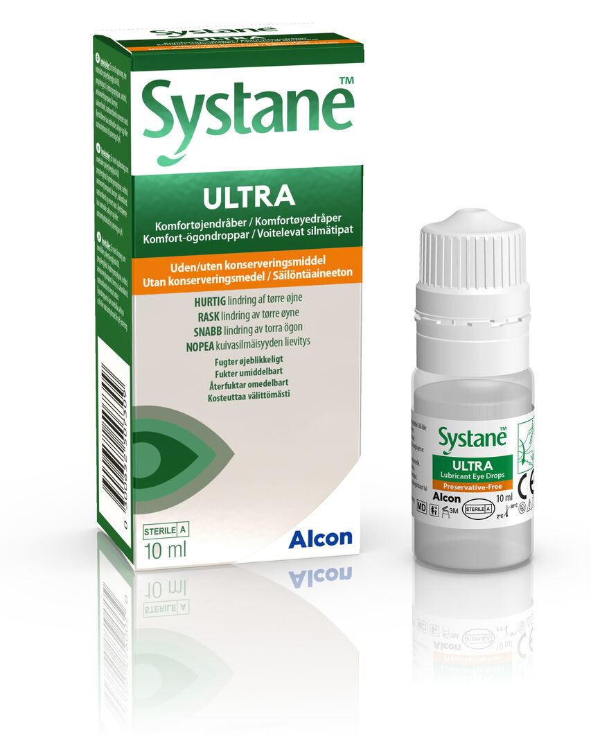 Systane Ultra komfortøyedråper uten konserveringsmiddel 10 ml