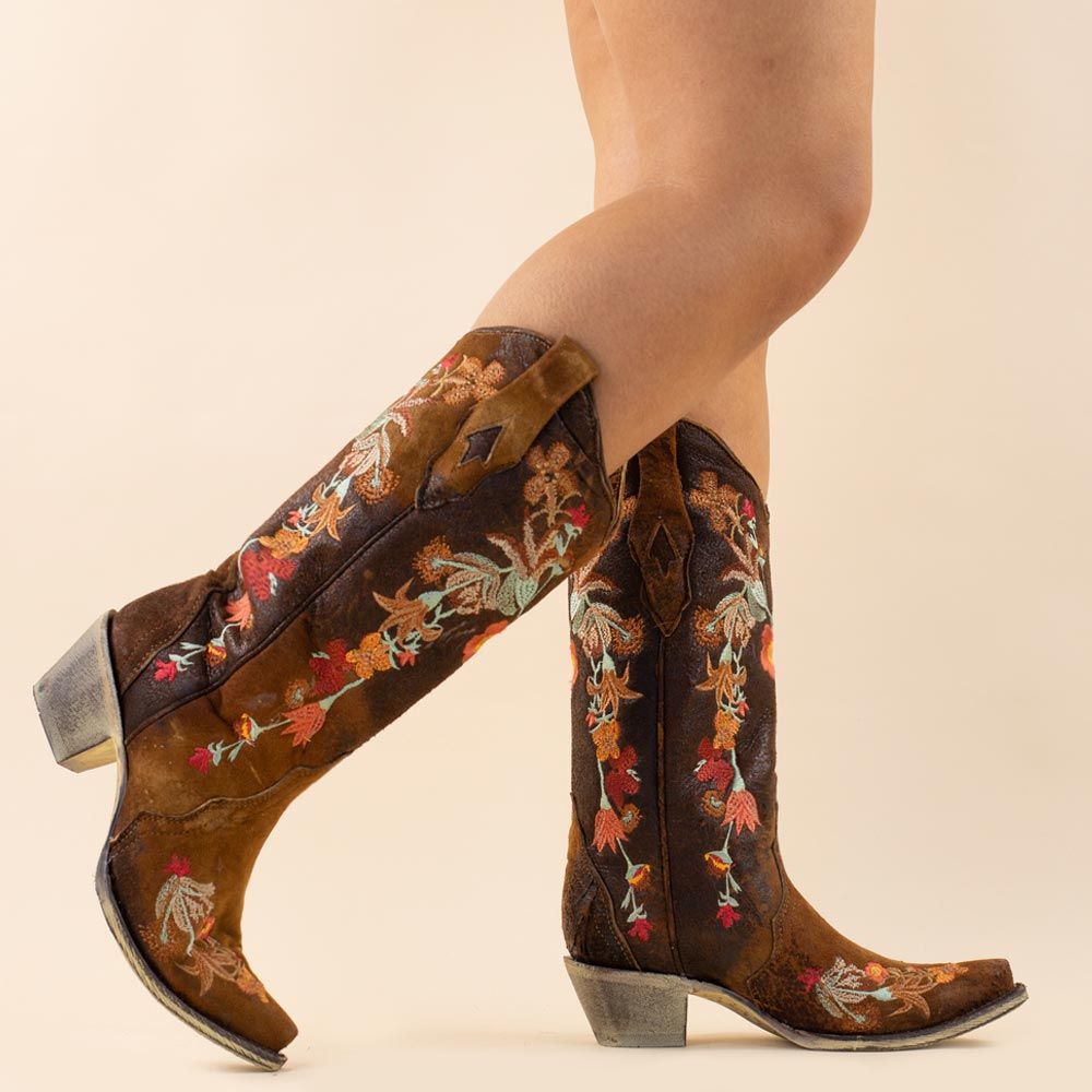 Corral cowboyboots A3597 Chocolate Floral