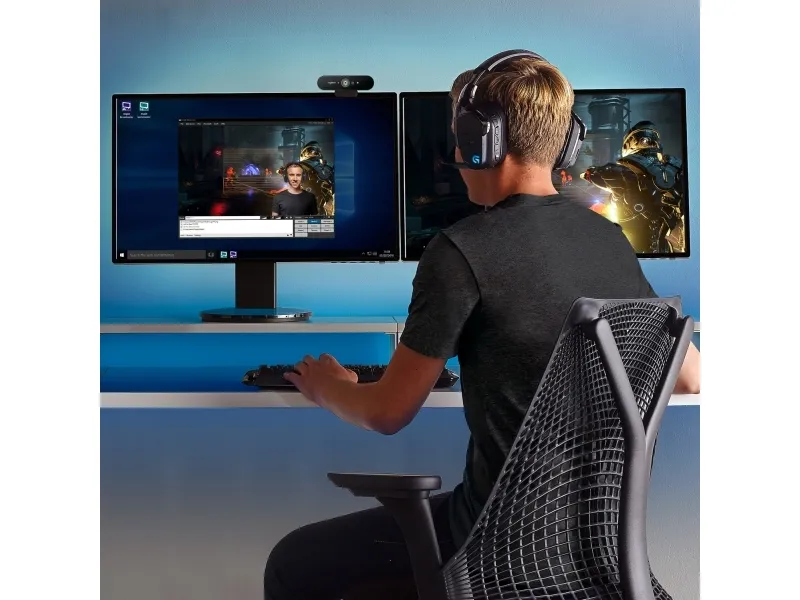 Logitech® | BRIO STREAM - Live streaming-kamera - farve - 4096 x 2160 - 1080p, 4K - lyd - USB